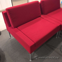 Red  Keilhauer Dario Wide Reception Sofa Lounge Chair